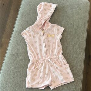 Girls Juicy Couture Light Pink Hooded Playsuit